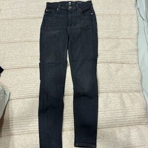 7 for All Mankind high waist ankle skinny in grey size 25